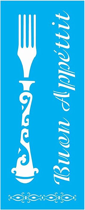Wall Stencil para Pintura 17 x 42cm - OPA1394 - GARFO - OPA