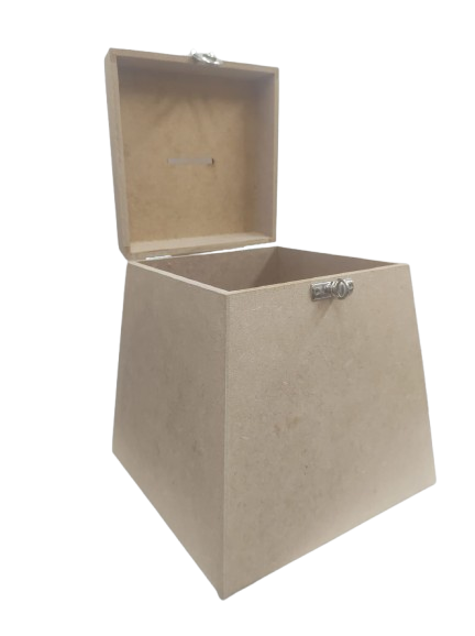 Urna 22 x 22x 23 com fecho e dobradiça - MDF 6mm