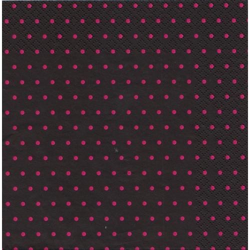 Guardanapo Decoupagem Poá Pink Fd Preto GCD211362 - 02UN