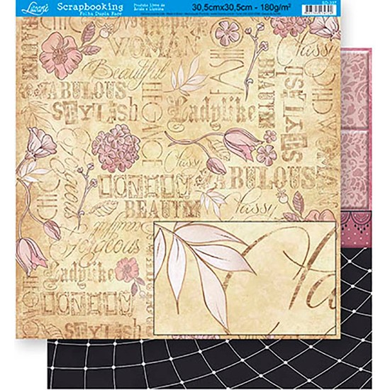Papel para Scrapbook Dupla Face - SD-0337