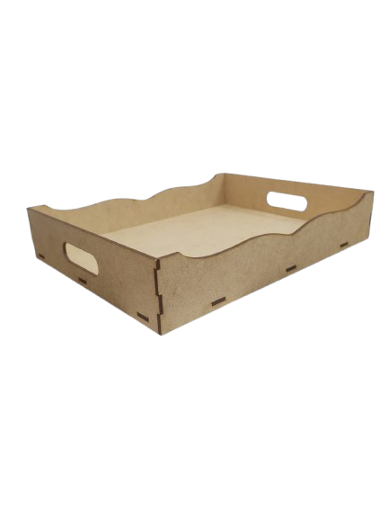 Bandeja CASTELO I 32x24,5x6cm - MDF a Laser