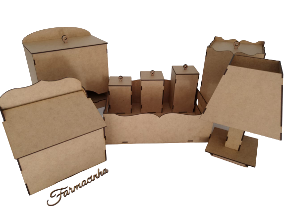 Kit Bebê Higiene em MDF - 8 Peças