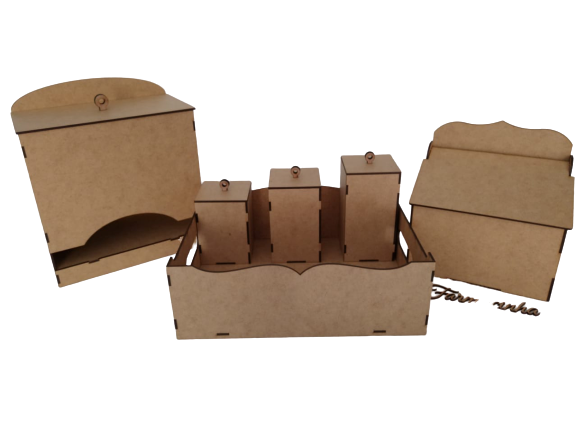 Kit Bebê Higiene em MDF - 6 Peças II