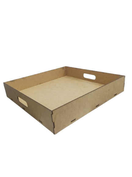 Bandeja Quadrada 30x30x6cm Lisa - MDF a Laser