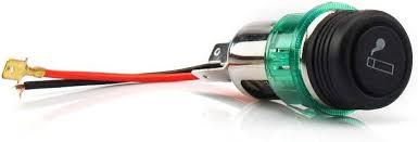 ACENDEDOR CIGARRO  AUTOMOTIVO UNIVERSAL 12V VERDE