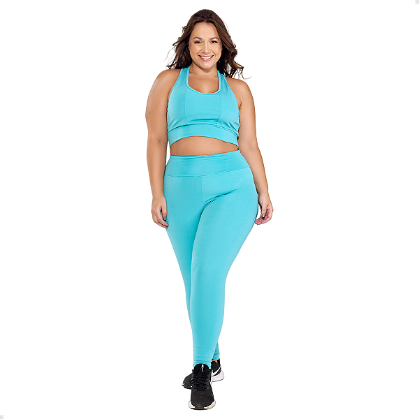 CONJUNTO BASIC PLUS SIZE AZUL