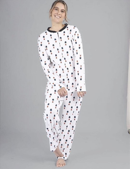PIJAMA MONAKIDS MACACÃO FEMININO - MALHA PETTENATI  - SOLDADINHO