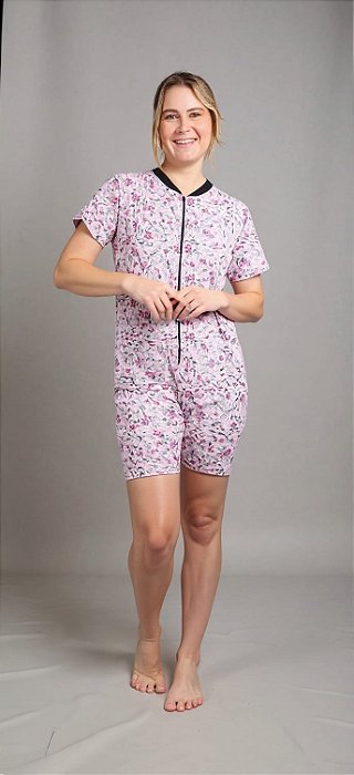 PIJAMA ADULTO FEMININO RAMOS ROSA MONAKIDS