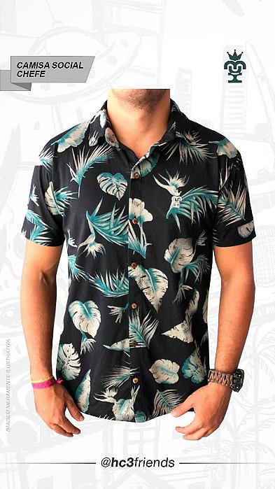 camisa social flor de lis