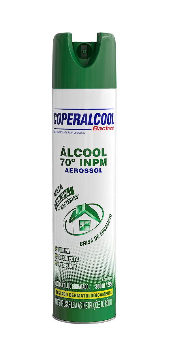 Coperalcool Álcool 46° Aerosol Brisa de Eucalipto 360 ml