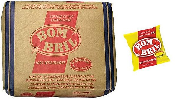 Bombril Esponja de Lã de Aço Fardo com 14 pct x 08 un c/ 60 g.