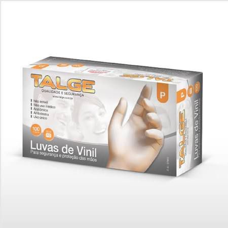 Talge Luva Vinil P C/ 100 un.