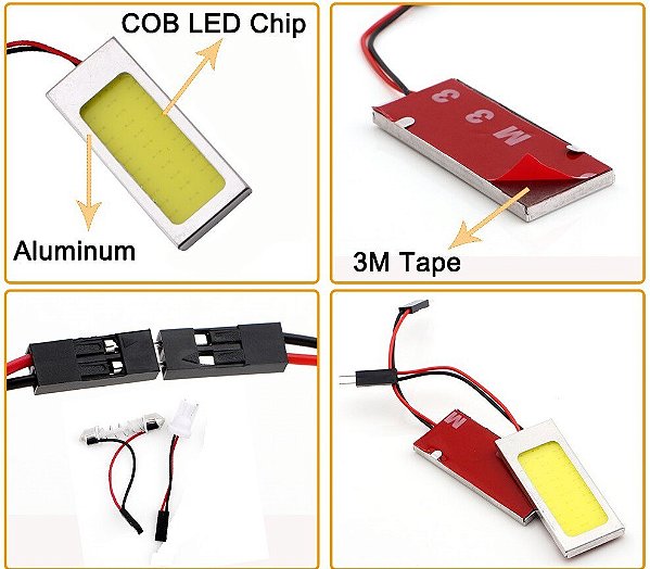 Placa COB 20mm X 50mm (Proteção de Metal)