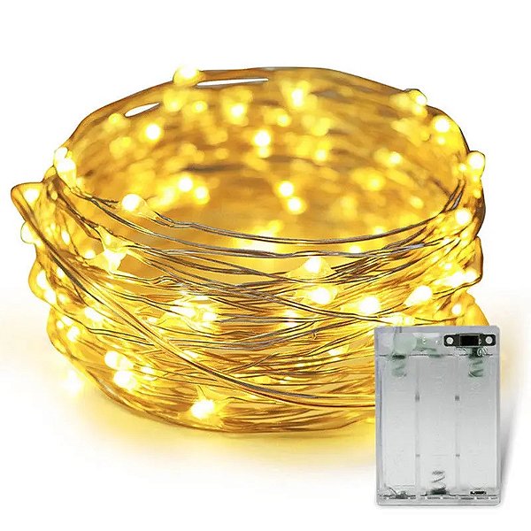 Cordão de Led Fio de Fada 5m Branco Quente