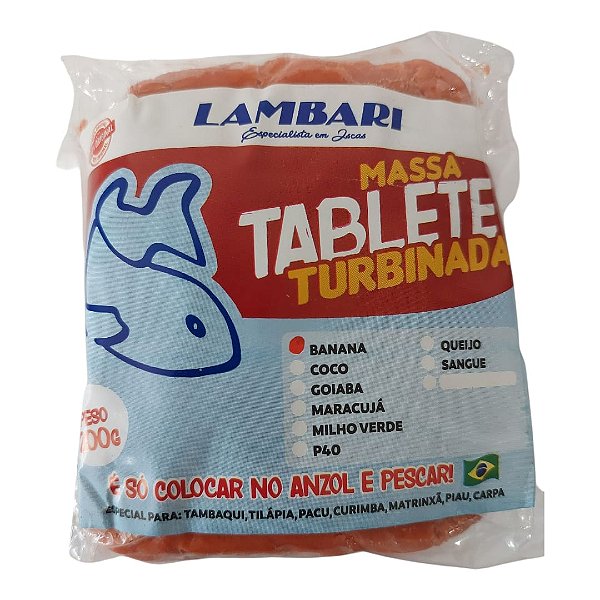 Kit 2 Massa Tablete Turbinada para Peixes