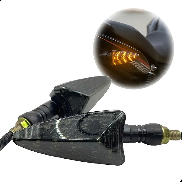 Par Pisca Seta para Moto Âmbar