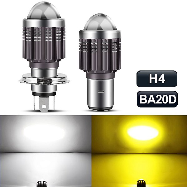 Lâmpada Led H4 ou BA20D com Projetor