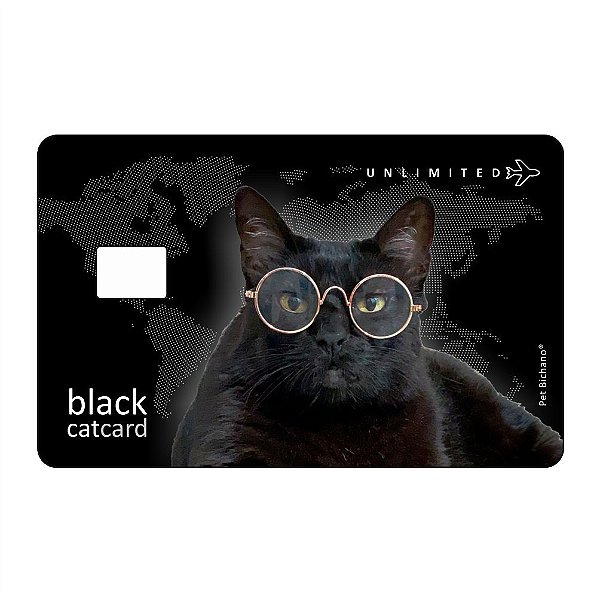 Adesivo para cartão de credito - Black Cat Card