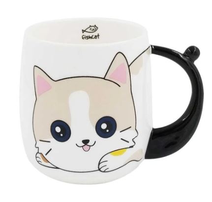 Caneca de Gatinho Porcelana 450ml