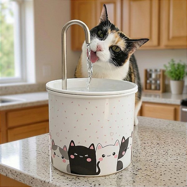 Fonte Catbebedouros para Gatos com Filtro -Cats