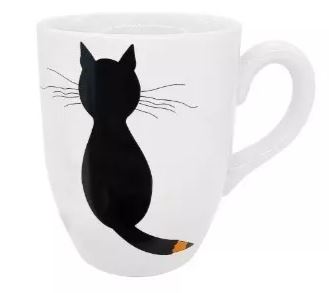 Caneca de porcelana Gatinho Lápis 350ml