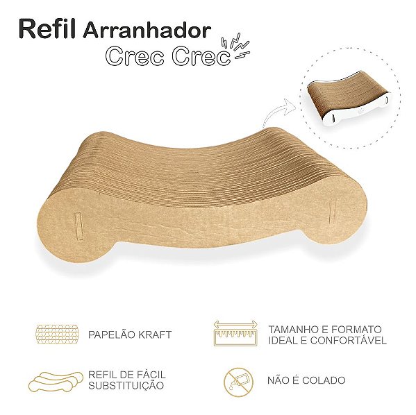 Refil Arranhador de papelão - Crec Crec