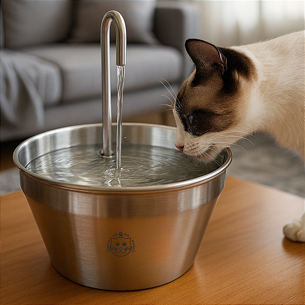 Fonte Catbebedouros Inox Miaw- Edição Limitada