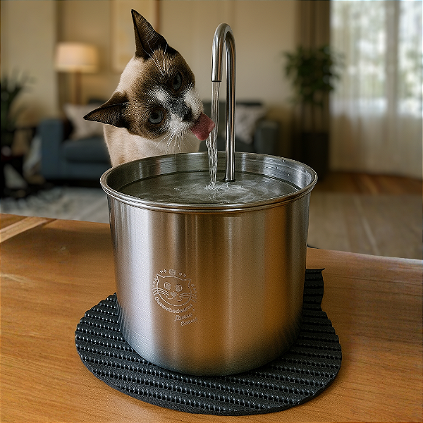 Fonte CatBebedouros Inox Premium 2,7 litros – Edição Limitada