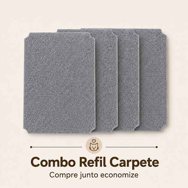 Combo 4 Refis de Carpete para Arranhador SleekCat