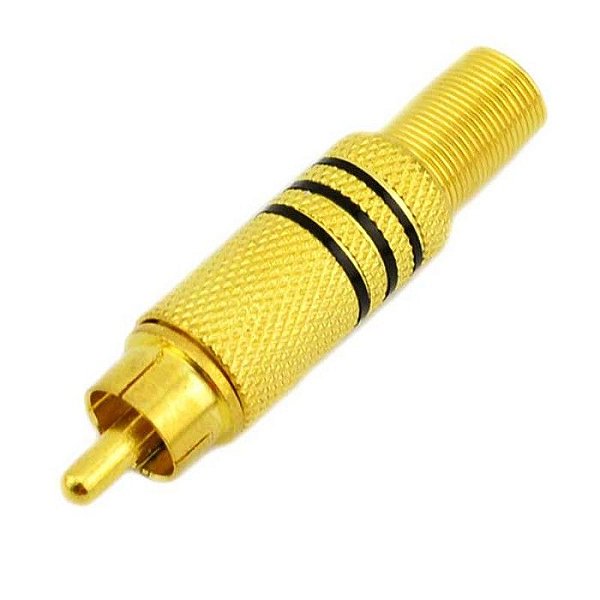 CONECTOR RCA DOURADO MACHO