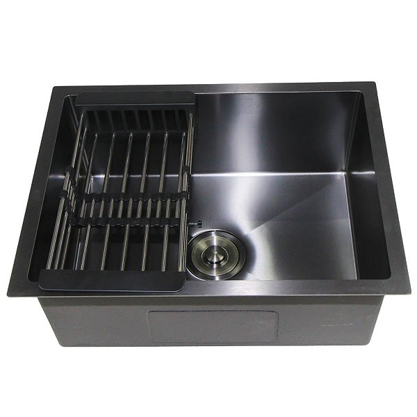 Kit Cuba Para Cozinha Gourmet De Aço Inox 304 Preto 58 cm