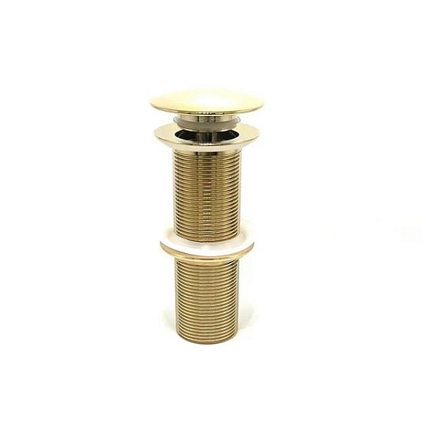 Válvula Click Smart Inox Ralo Pia Cuba Louça Banheiro 7/8 Dourado