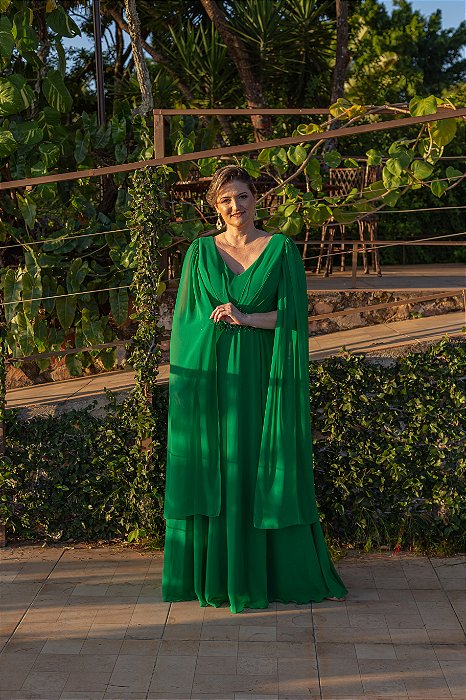 Vestido De Festa Longo Ana Cristina Verde Aluguel