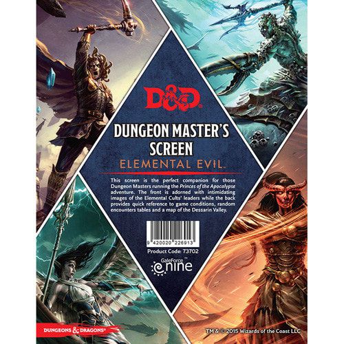 D&D 5th Edition: DM Screen- Princes of the Apocalypse - Importado