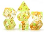 Kit de Dados - Nebula Orange and Green Swirl with Laser Reflected - 16mm - Importado