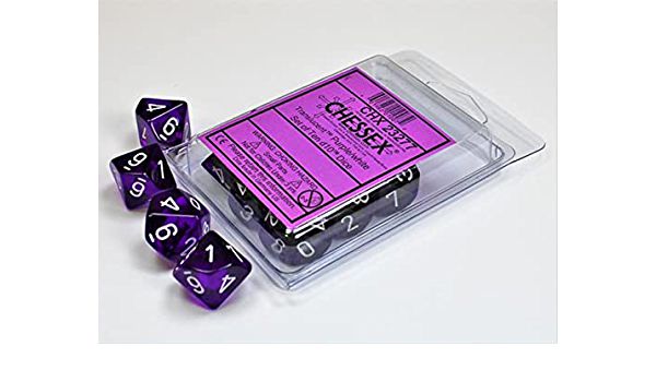10d10 Translucent: Purple/White - Importado