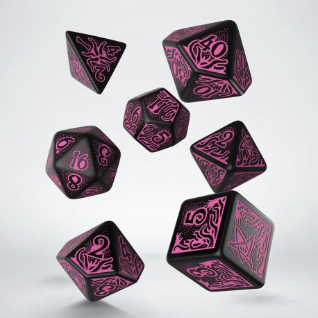 Call of Cthulhu 7th Edition - Black & magenta Dice Set - Importado