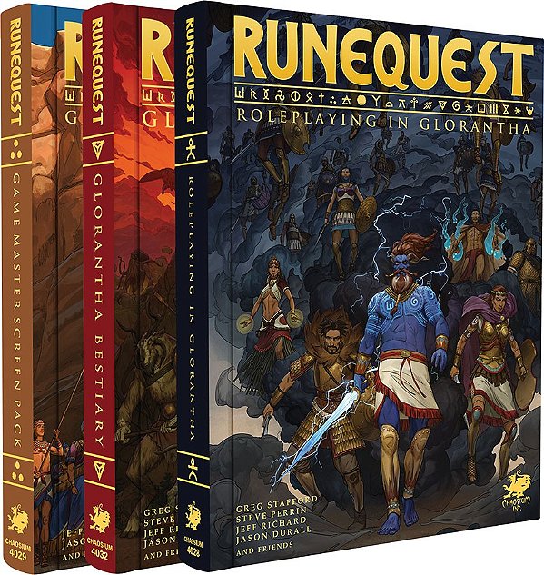 RuneQuest RPG: Roleplaying in Glorantha Deluxe Slipcase Set - Importado