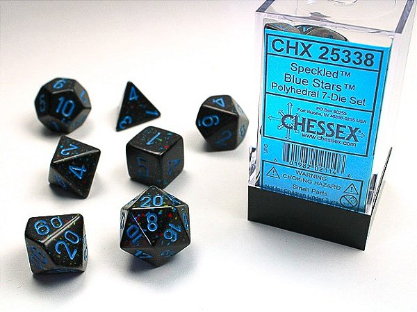 Speckled® Polyhedral Blue Stars™ 7-Die Set - Importado