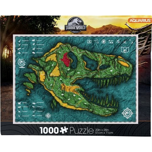 Jurassic World Map 1,000-Piece Puzzle - Importado