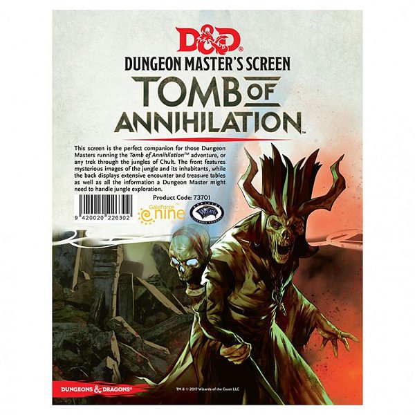 D&D: Tomb of Annihilation: DM Screen - Importado
