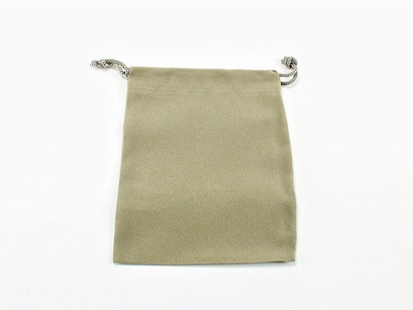 Dice Bag Suedecloth (S) Grey 4" x 5 1/2" - Importado