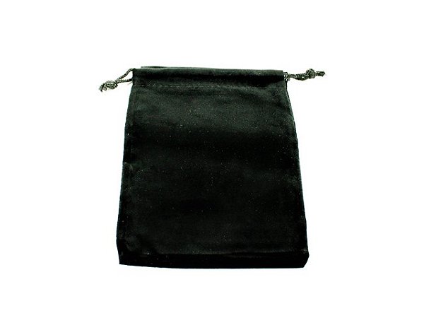 Dice Bag Suedecloth (S) Black 4" x 5 1/2" - Importado