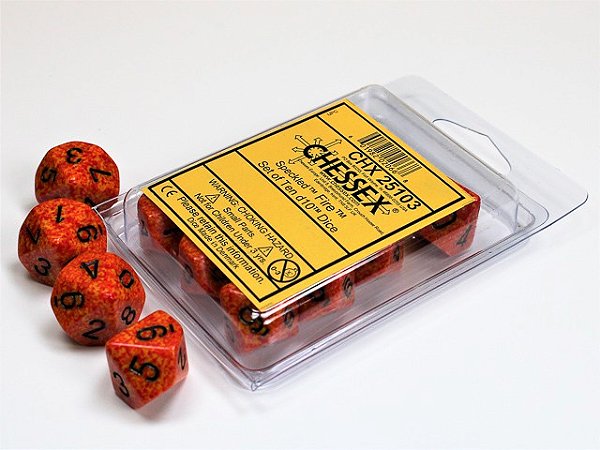 Speckled® Fire™ Set of Ten d10s  - Importado