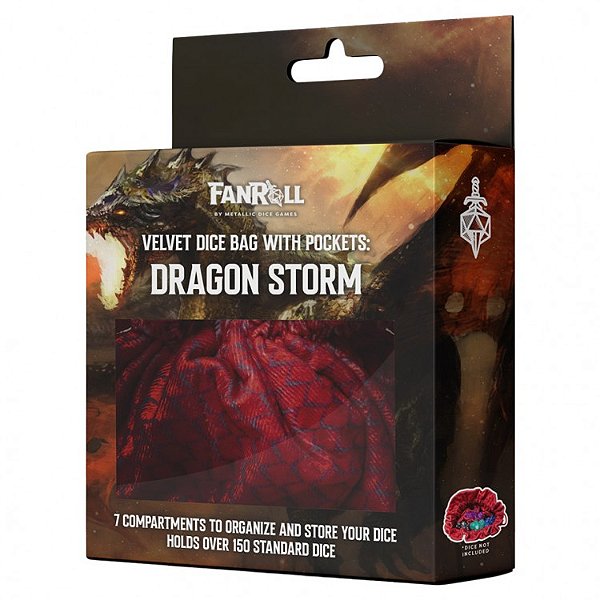 Dice Bag: Dragon Storm: Red Dragon Scales - Importado