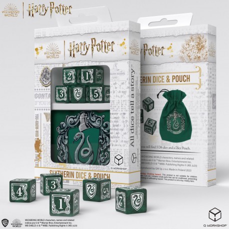 Harry Potter. Slytherin Dice & Pouch - Importado