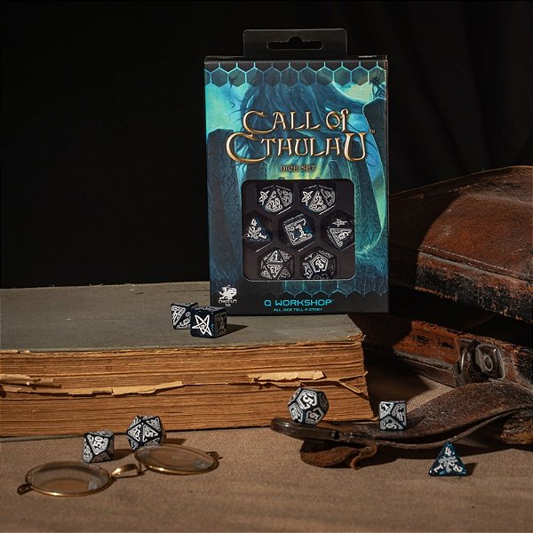 Call of Cthulhu Abyssal & white Dice Set - Importado