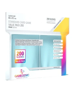 Gamegenic: Prime Standard Card Game Sleeve Value Pack 200 - 66x91 - Importado