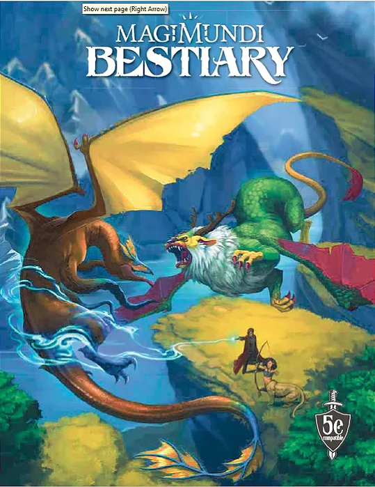 MAGIMUNDI BESTIARY FOR 5TH EDITION -- SOFTCOVER - Importado