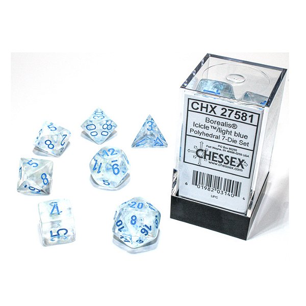 7-Set Cube Borealis Luminary Icicle with Light Blue - Importado